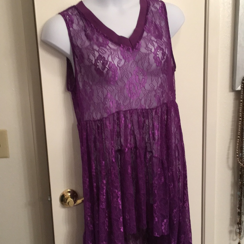 Purple lace top